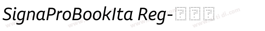 SignaProBookIta Reg字体转换
